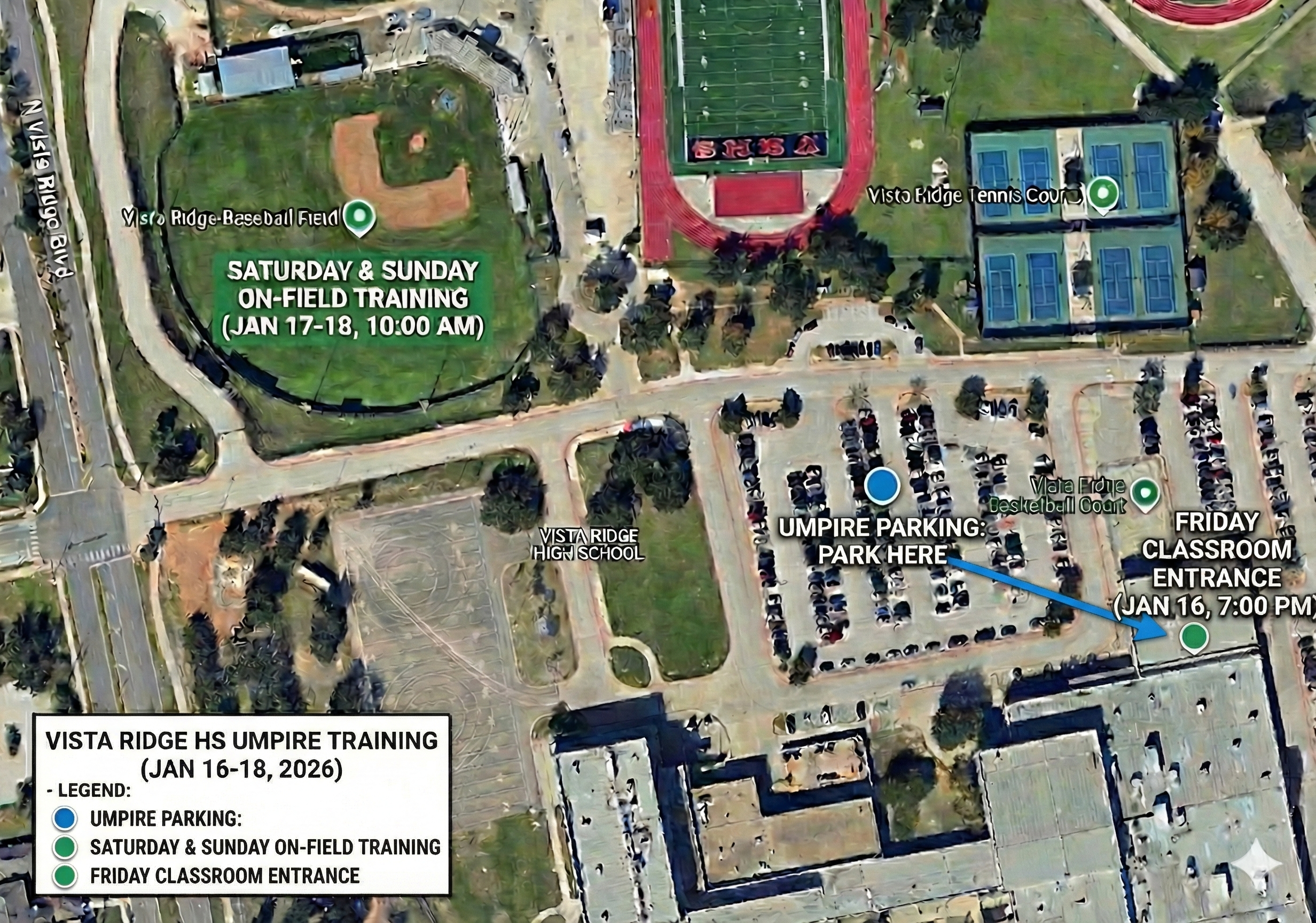 Vista Ridge HS Campus Map